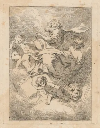 Saint Mark, by Jean Honoré Fragonard, ink, 1764