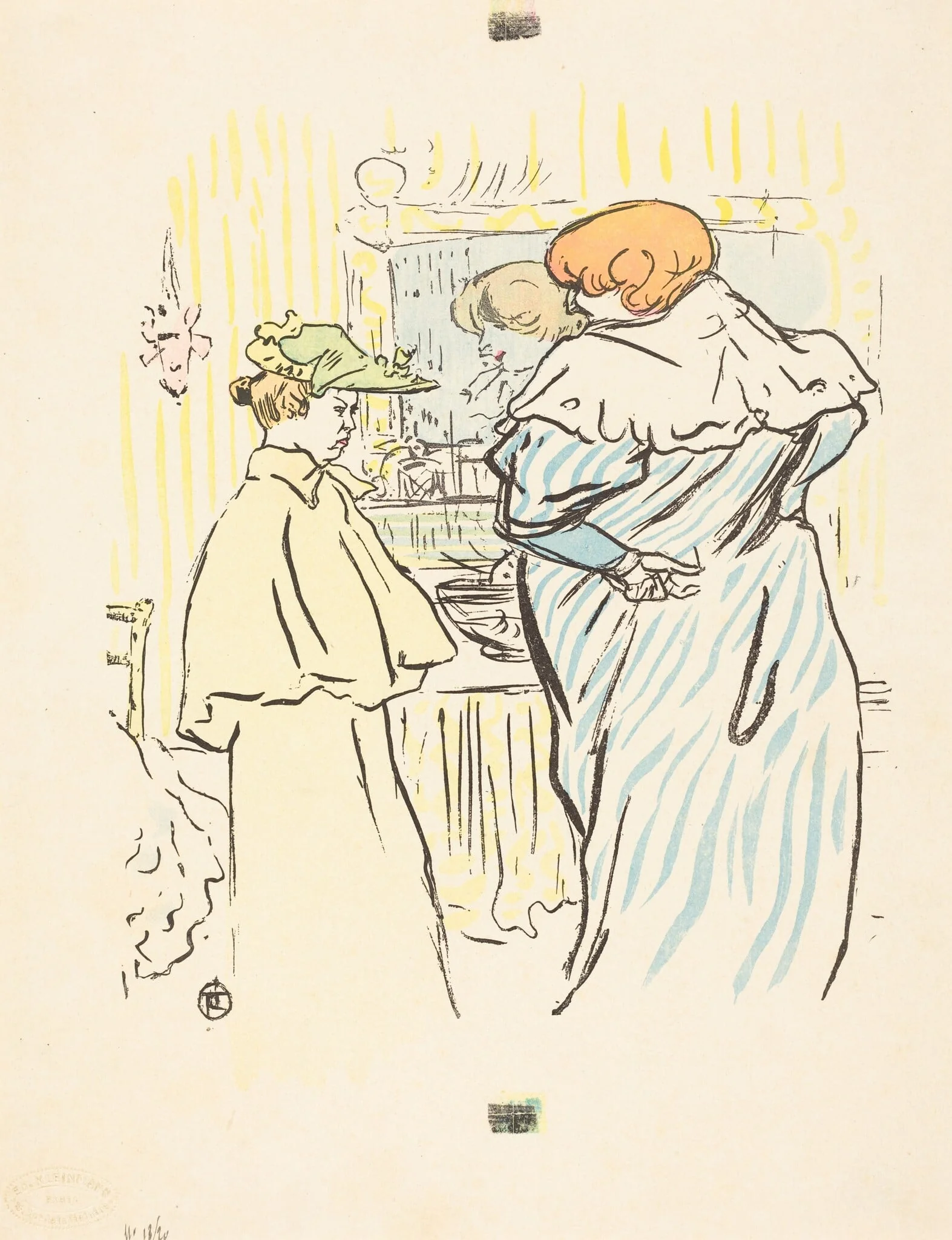 Two Women before a Mirror, detail