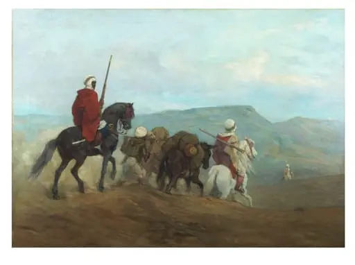 Arab Horse Soldiers, by Guillaume Régamey, oil, 1871