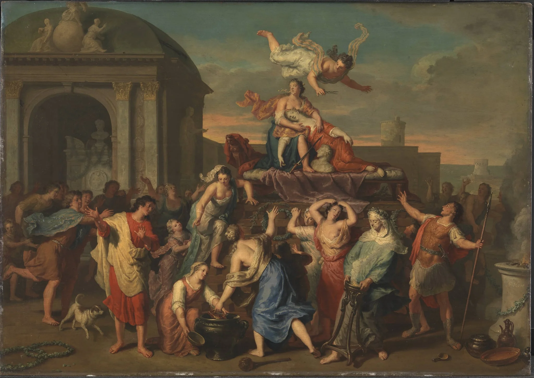 Death of Dido, detail