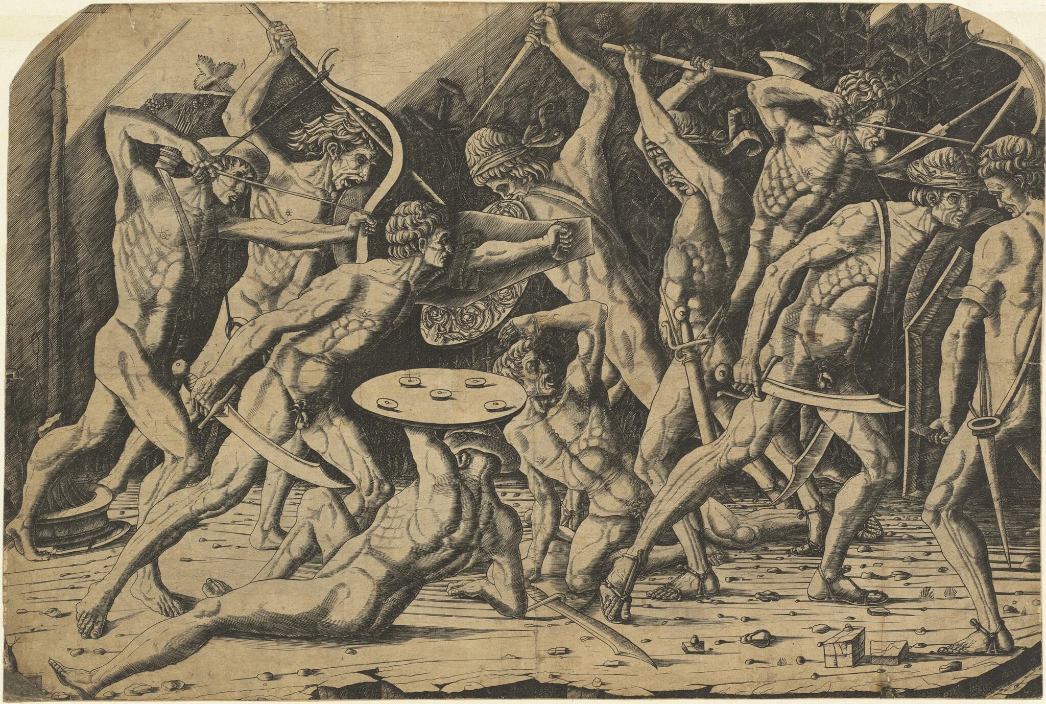 Battle of Naked Men, detail