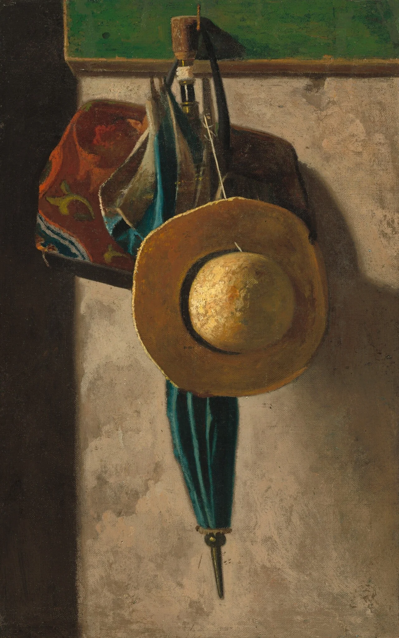 Straw Hat, Bag, and Umbrella, detail