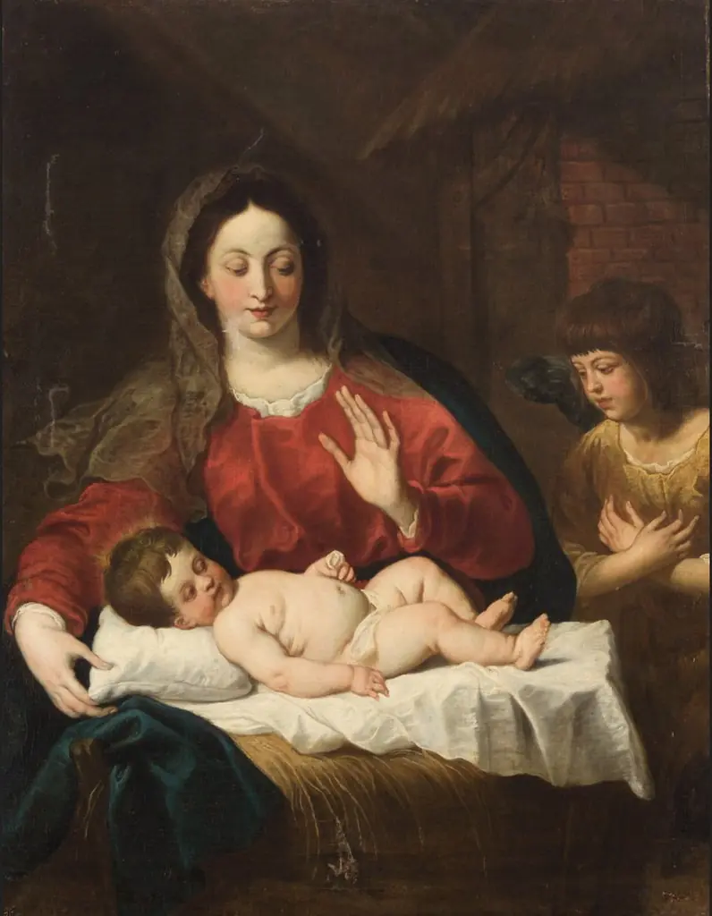 Maria mit Kind und Engel, by Gerard Seghers, oil, 1630