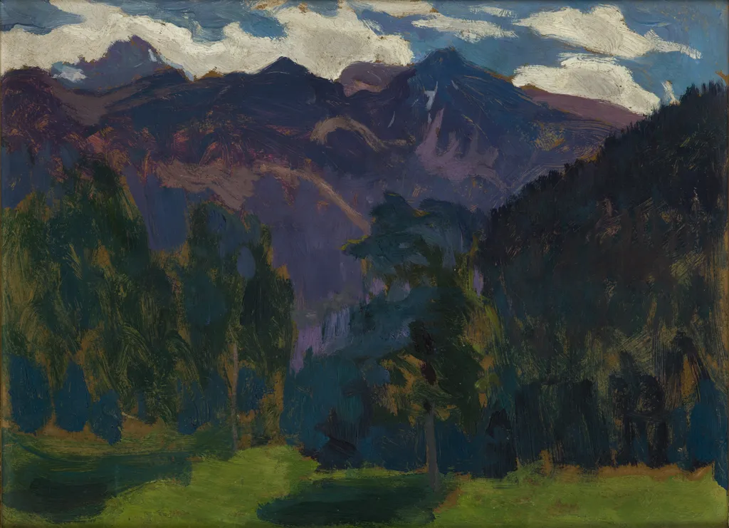 Landscape from the Tatra Mountains – two-sided painting, by Jan Stanisławski, unspecified, 1893
