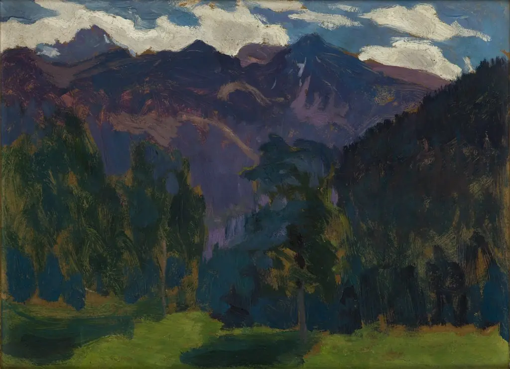 Landscape from the Tatra Mountains – two-sided painting, by Jan Stanisławski, unspecified, 1893