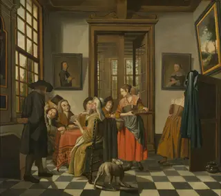 Card Game, by Jan Josef Horemans the Younger, oil