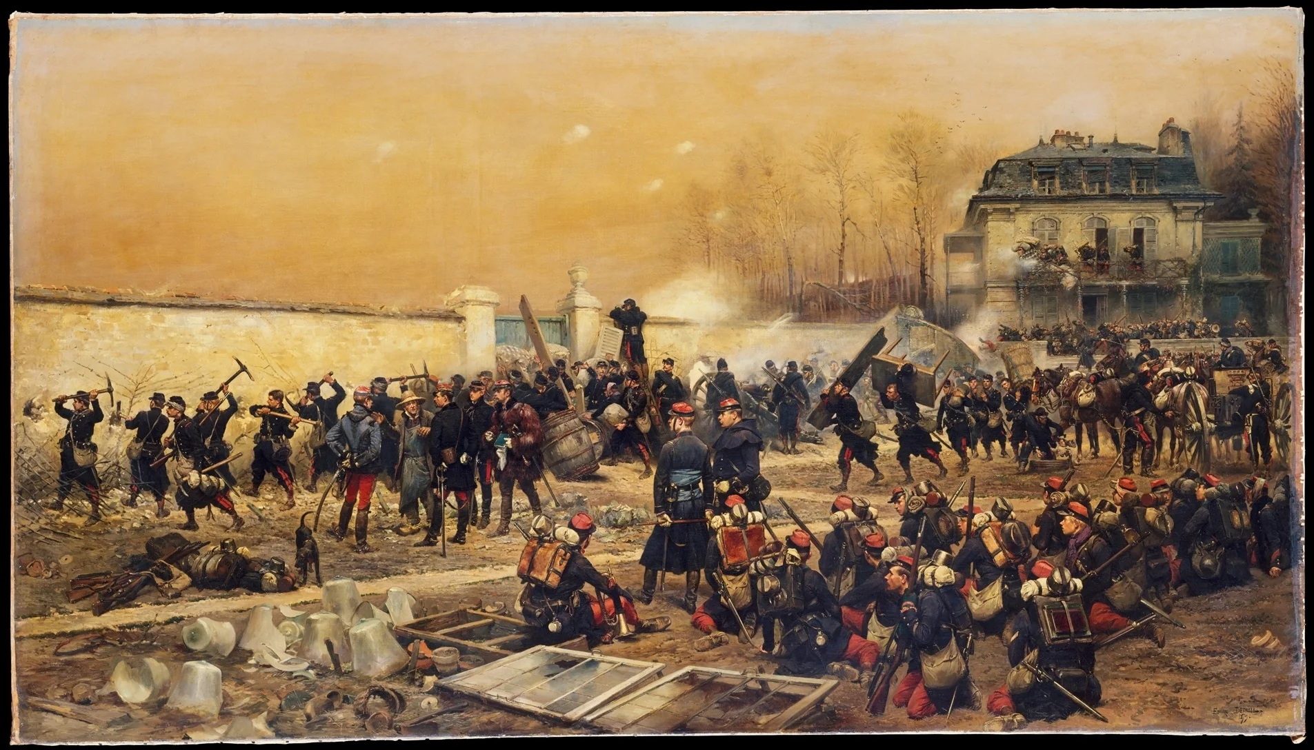The Defense of Champigny, detail