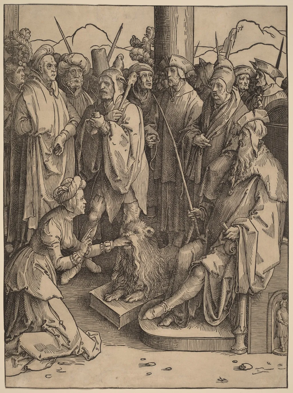 The Mouth of Truth, by Lucas van Leyden, ink, 1512