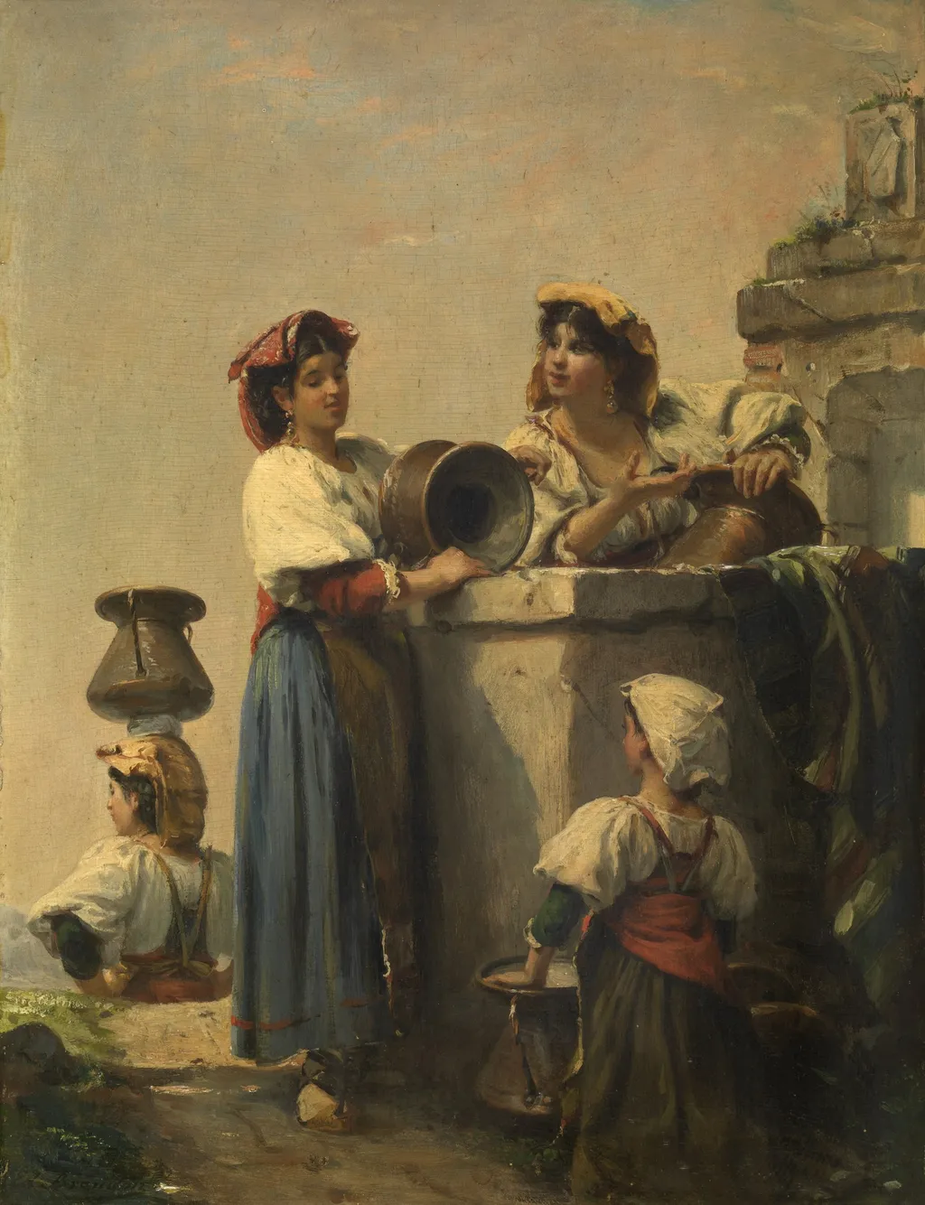 In Rome, by Édouard Brandon, oil, 1874