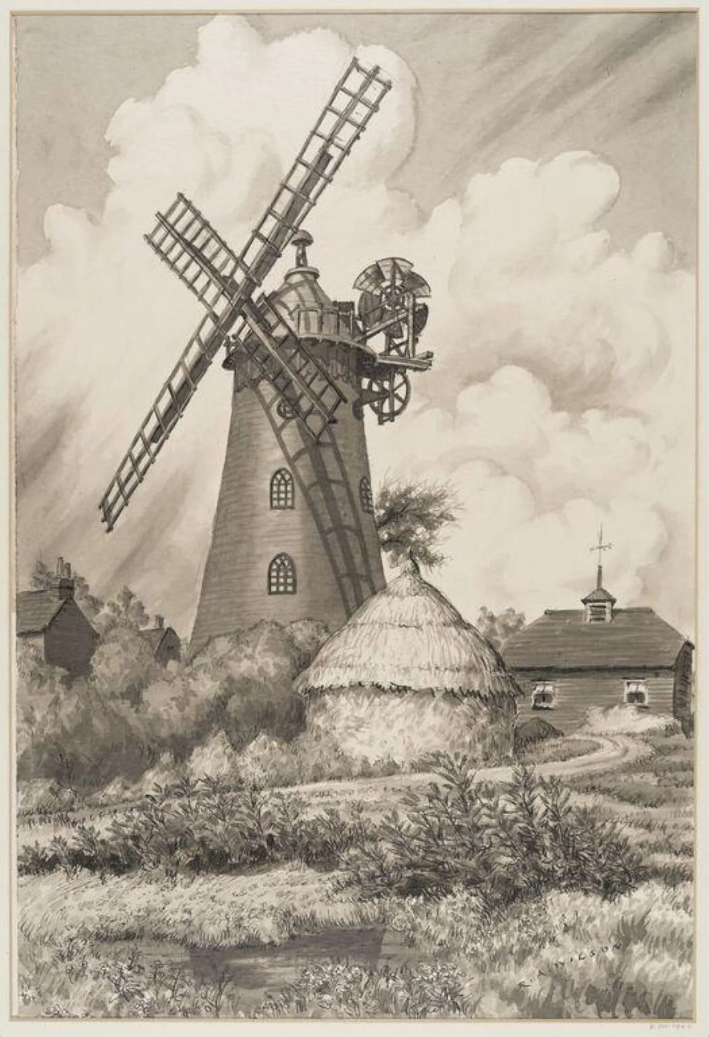Wray Common Mill, Reigate, Surrey, detail