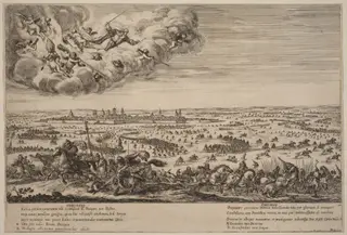 Saint Prosper, by Stefano Della Bella, ink, 1652