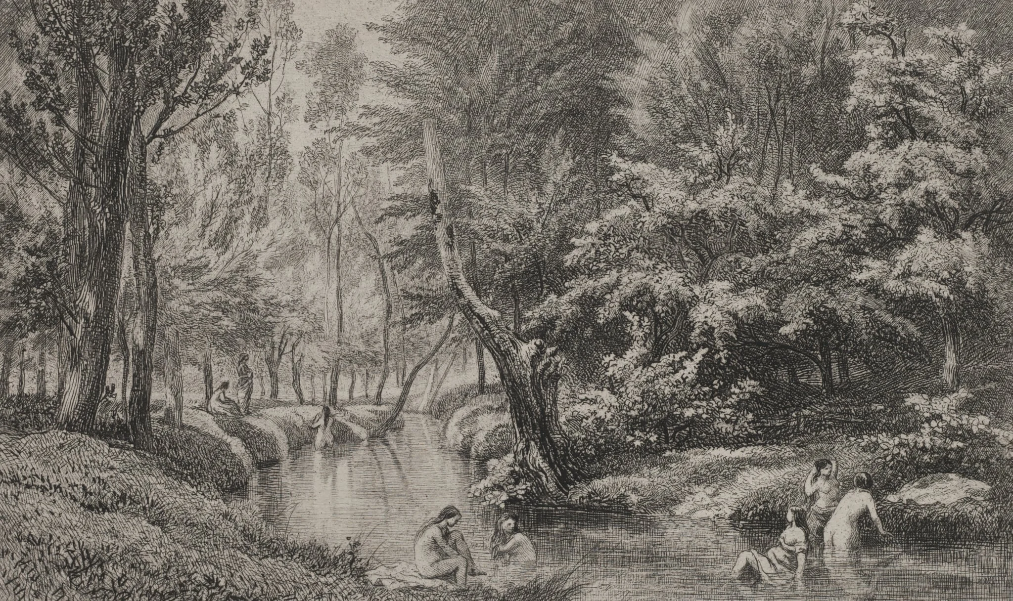 The Bathers, detail