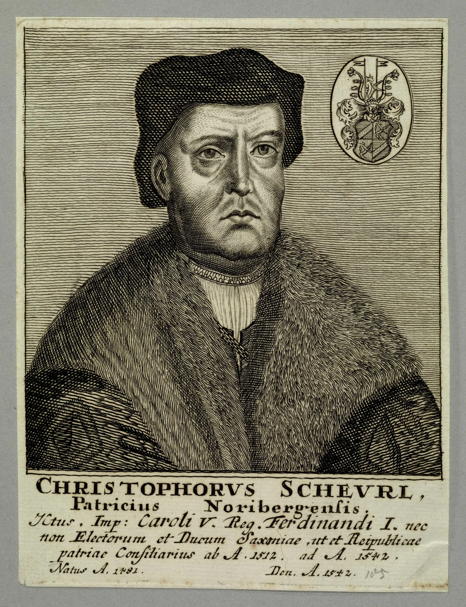 Portrait of Christoph II Scheurl, detail