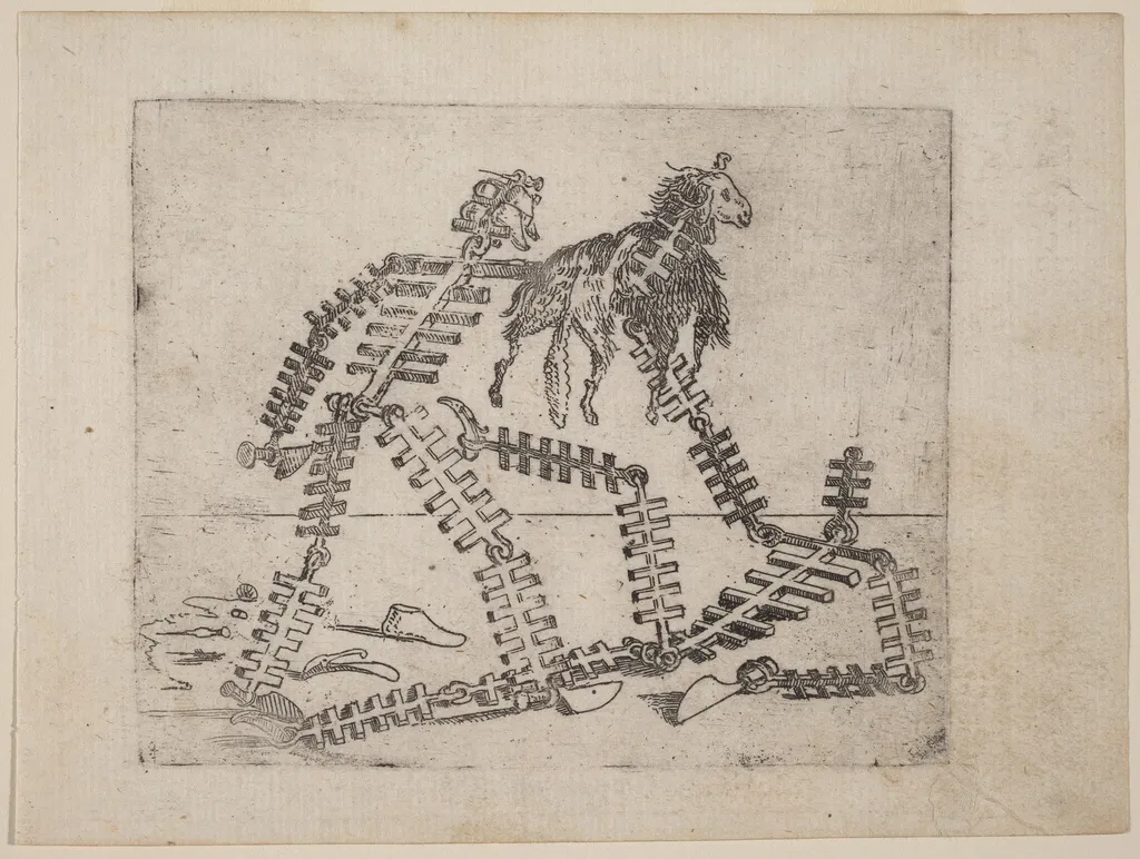 From "Bizzarie di varie Figure", by Giovanni Battista Bracelli, ink, 1624