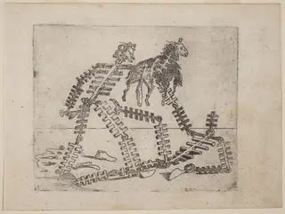 From "Bizzarie di varie Figure", by Giovanni Battista Bracelli, ink, 1624