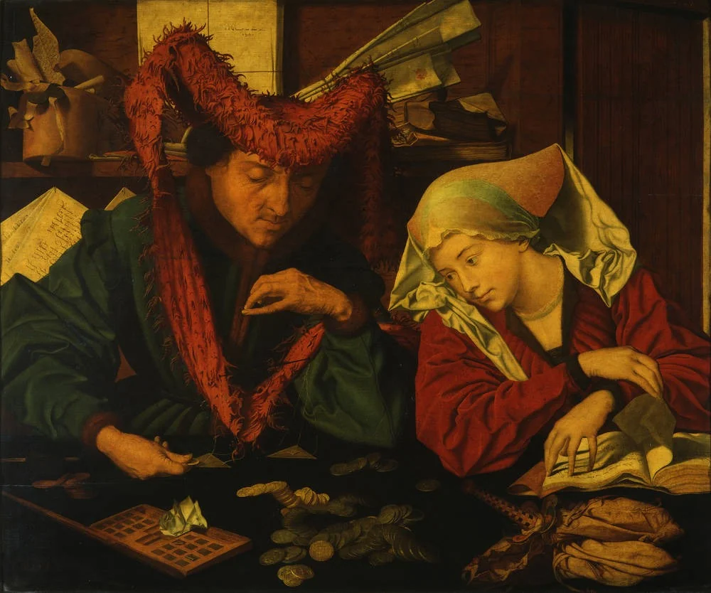 The Moneychanger and his Wife, detail