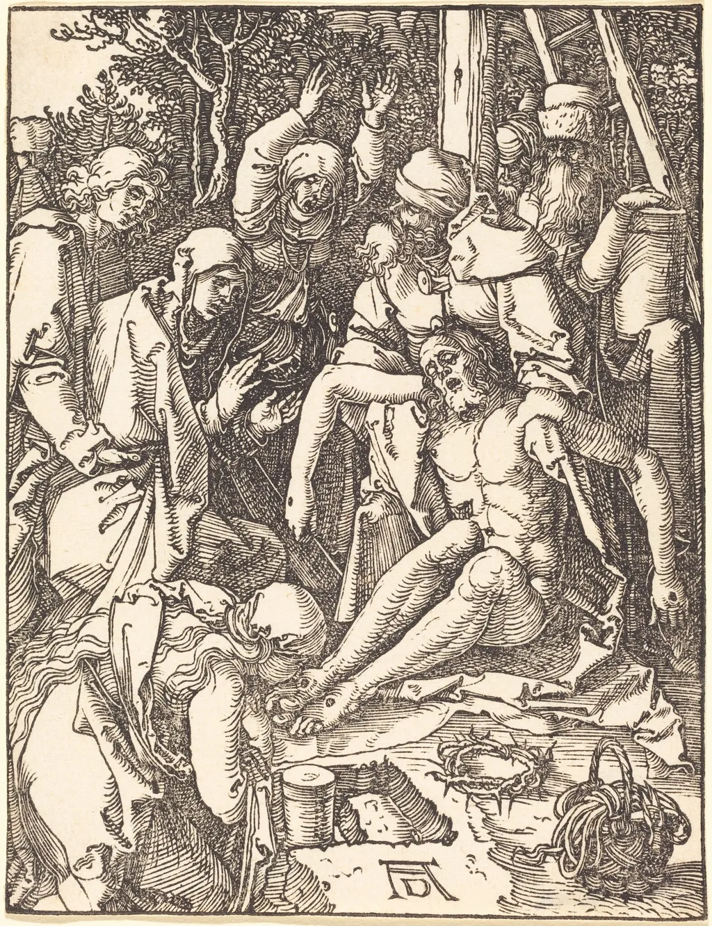 The Lamentation, by Albrecht Dürer, ink, 1510