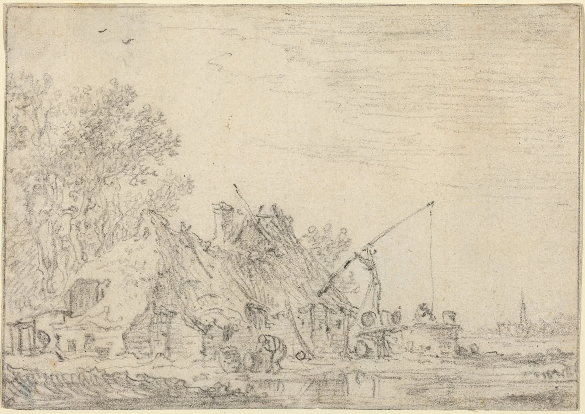 Rustic House with a Well, detail