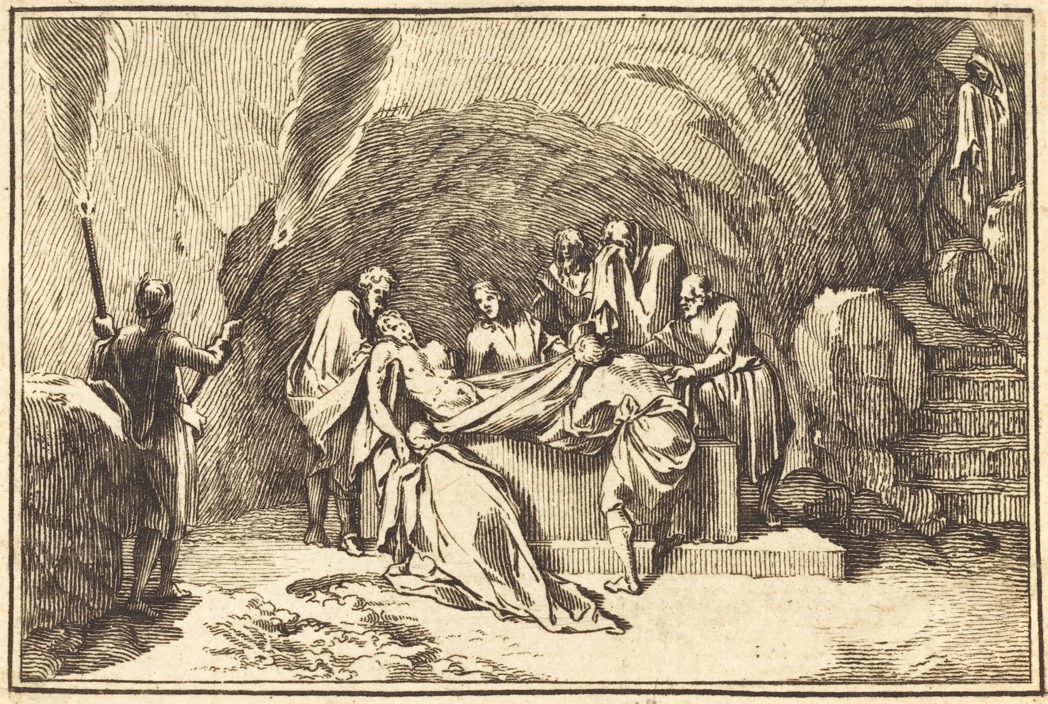 The Entombment, detail