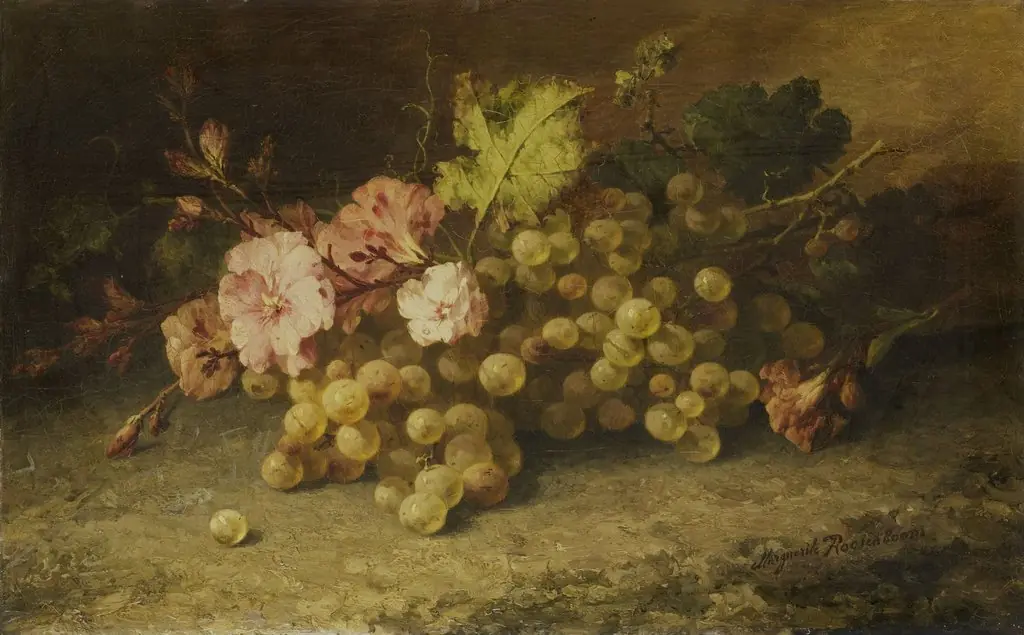 Still life with grapes, by Margaretha Roosenboom, oil, 1894