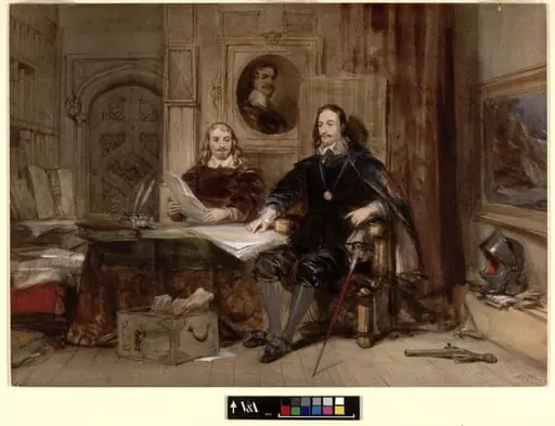 Charles I and his Secretary, by George Cattermole, watercolor, 1820