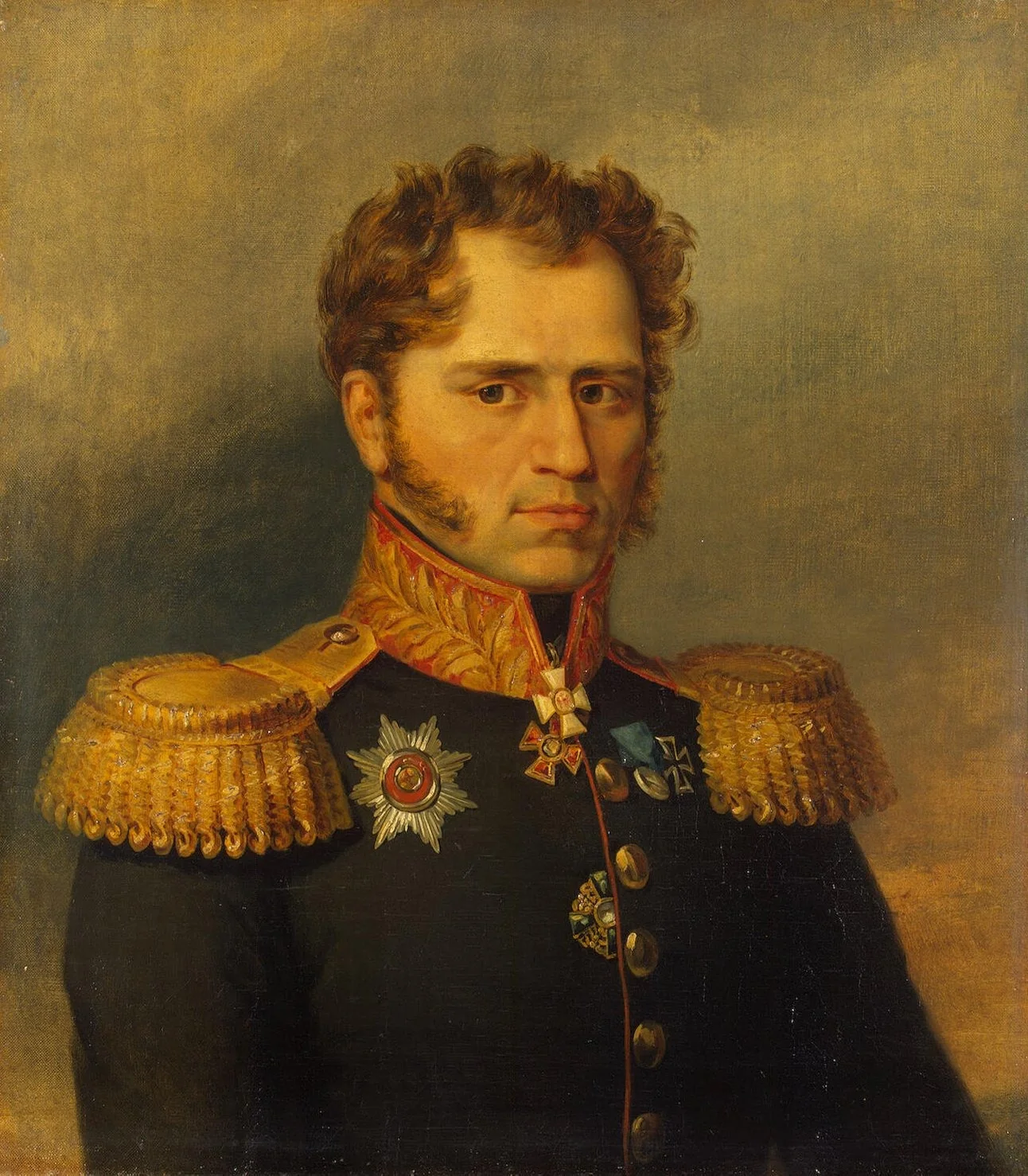 Portrait of Alexander I. Yushkov (1781 - after 1839), detail