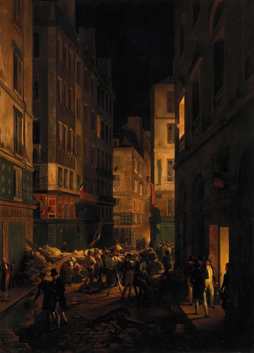 Arrivée du Duc d'Orléans au Palais-Royal, detail