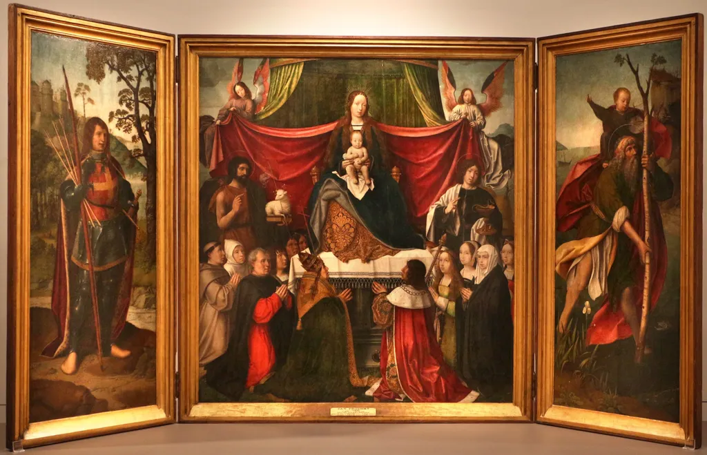 Triptych of Our Lady of Mercy, by Jan Provoost, oil, 1515