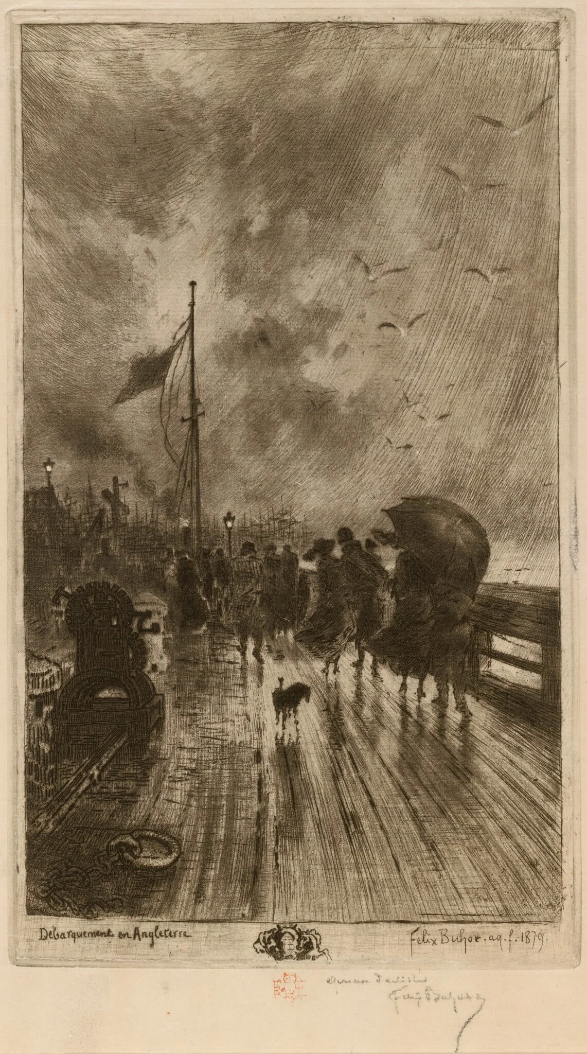 Un Débarquement en Angleterre, detail