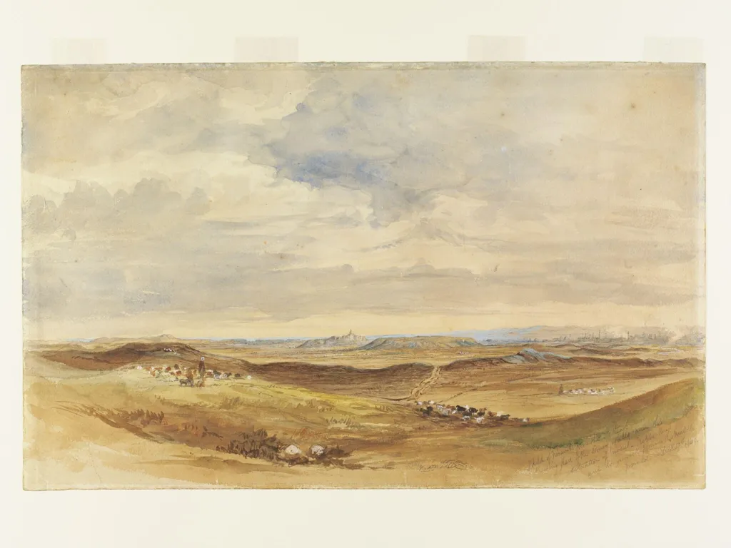 Nineveh from the North-East, by Frederick Charles Cooper, watercolor, 1849