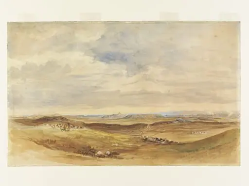 Nineveh from the North-East, by Frederick Charles Cooper, watercolor, 1849