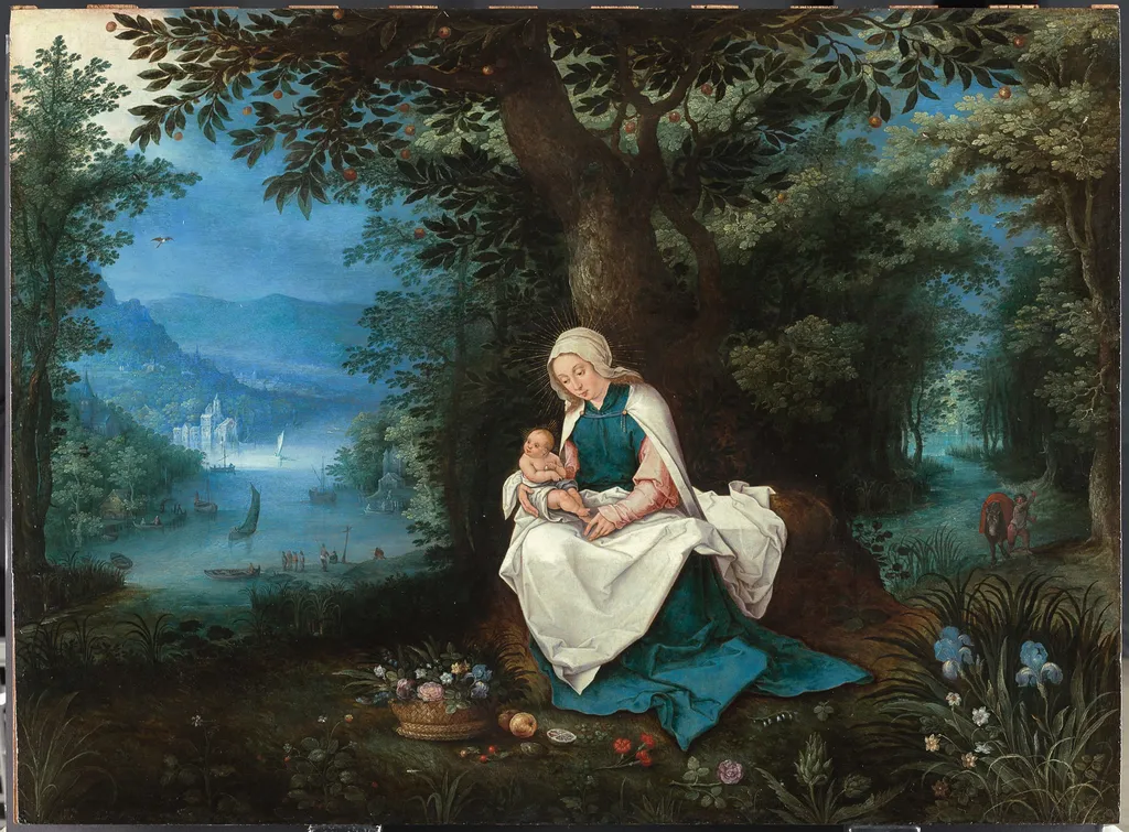 Rest on the Flight into Egypt, by Jan Brueghel the Younger, oil, 1626