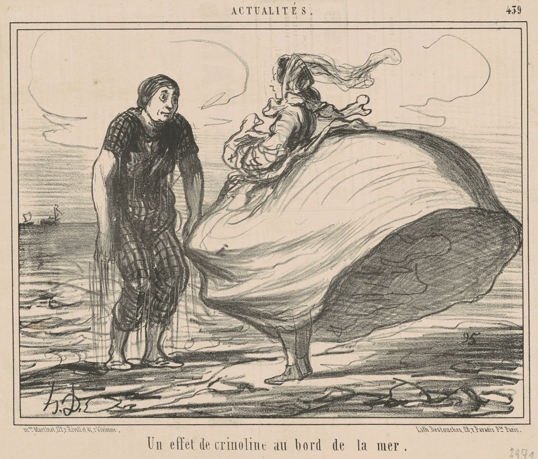 Un effet de crinoline au bord de la mer, detail