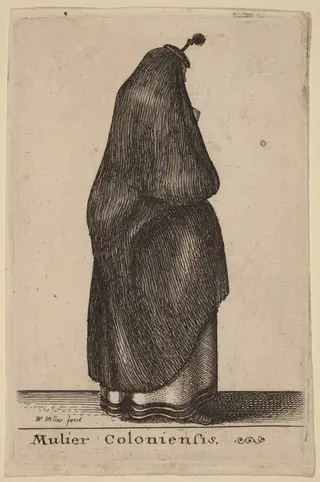 Mulier Coloniensis, by Wenceslaus Hollar, ink, 1643