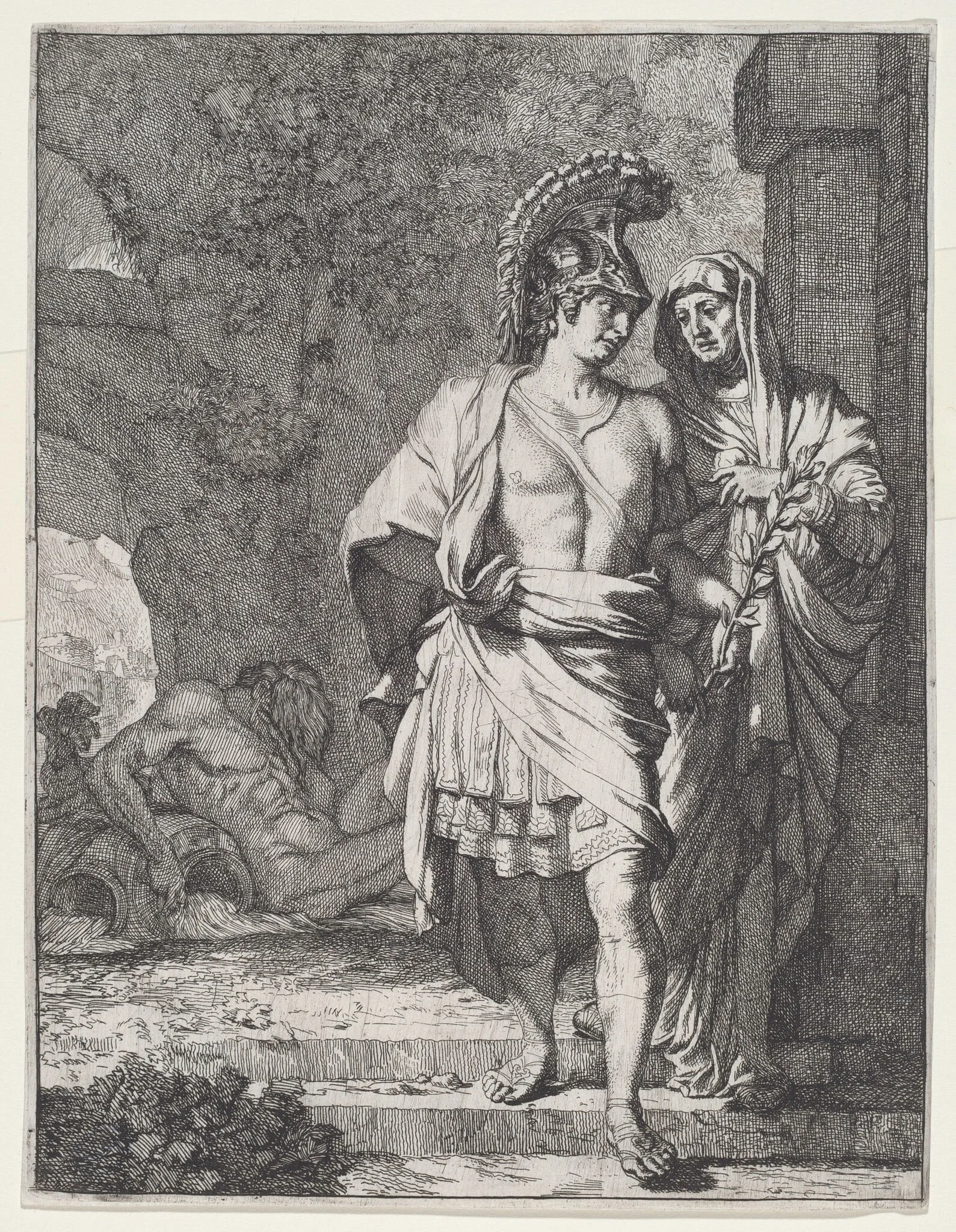 Aeneas and the Sibyl, detail