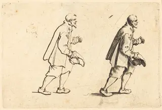 Peasant with Hat in Hand, by Jacques Callot, ink, 1622