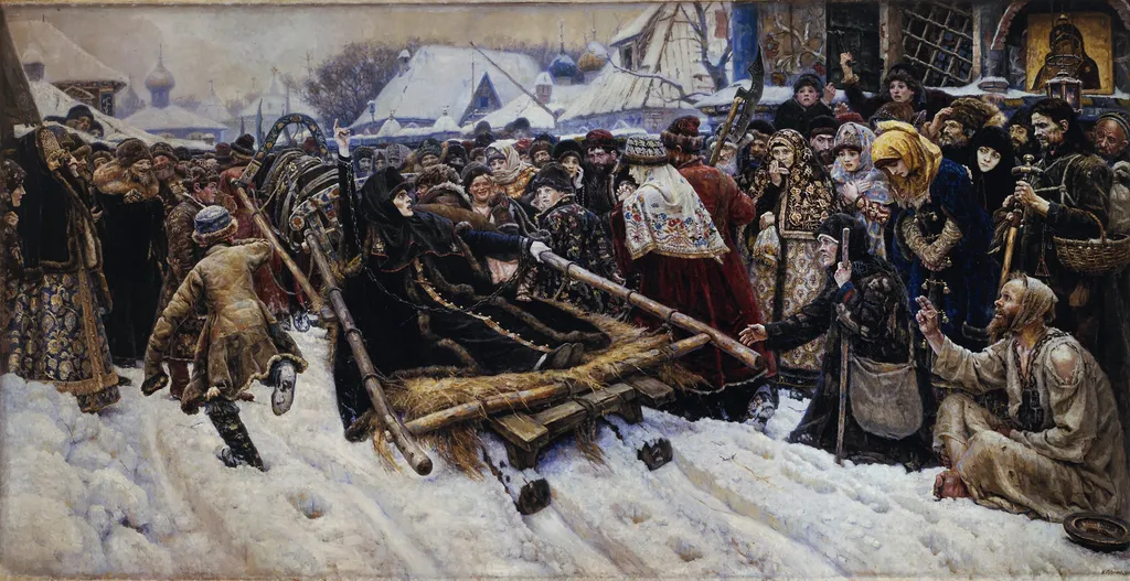 Boyarina Morozova, by Vasily Surikov, oil, 1894