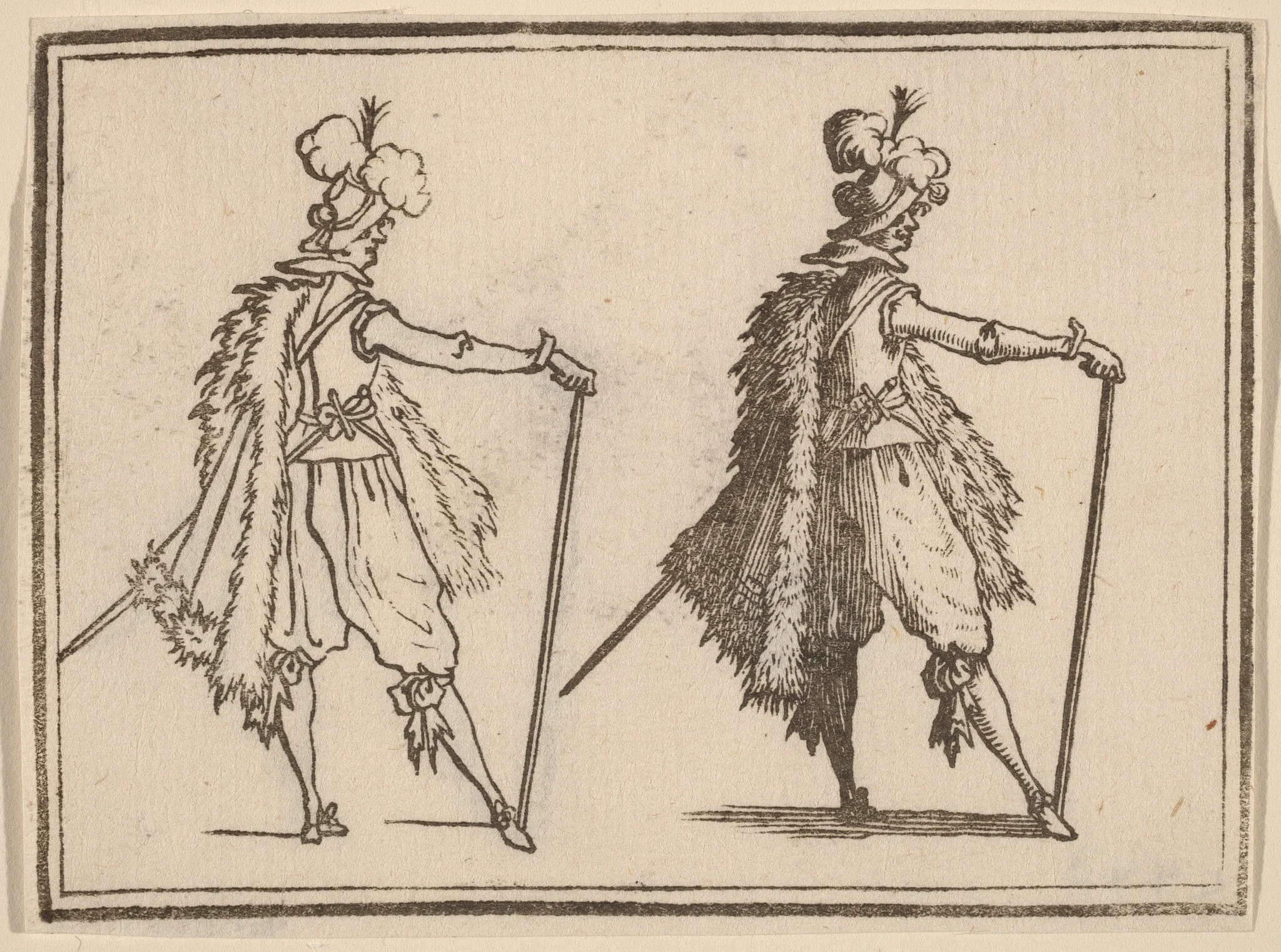 Gentleman with Cane, detail