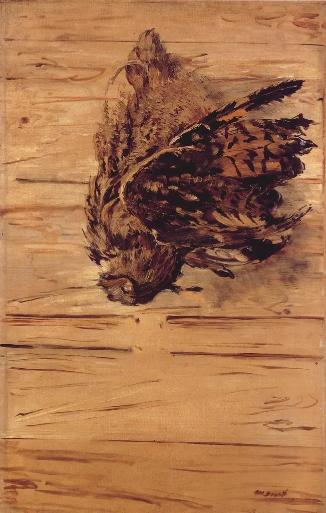 Dead Eagle Owl, by Edouard Manet, oil, 1891