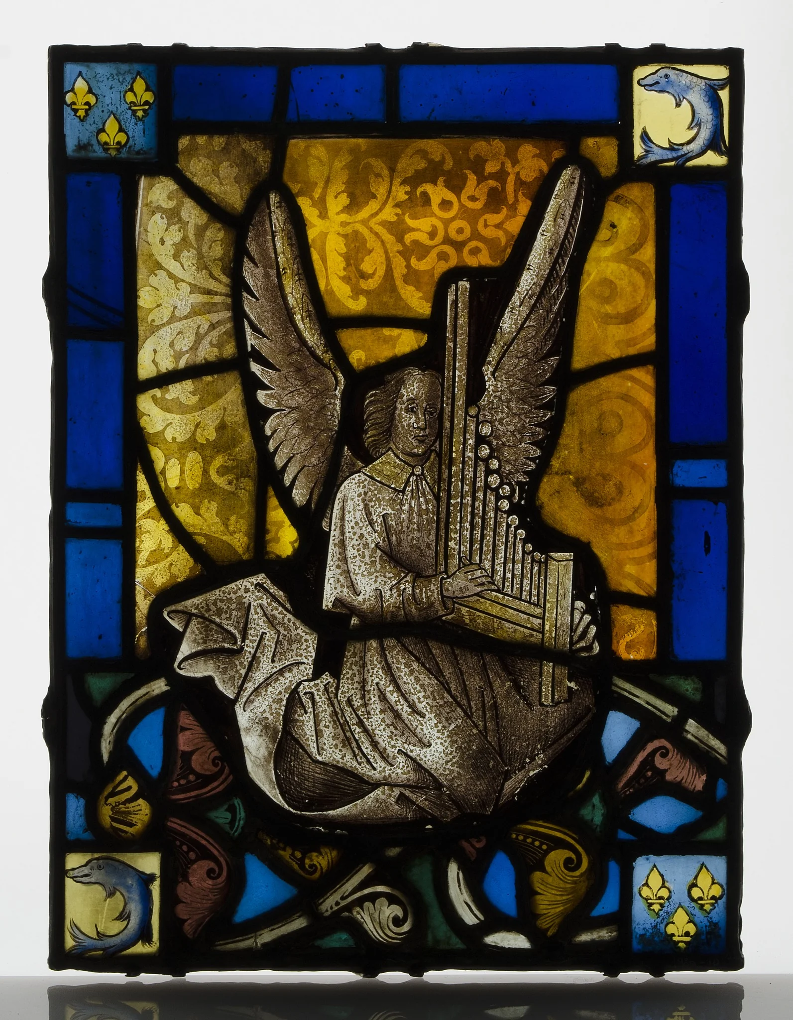 Border Fragment with Musical Angel, detail
