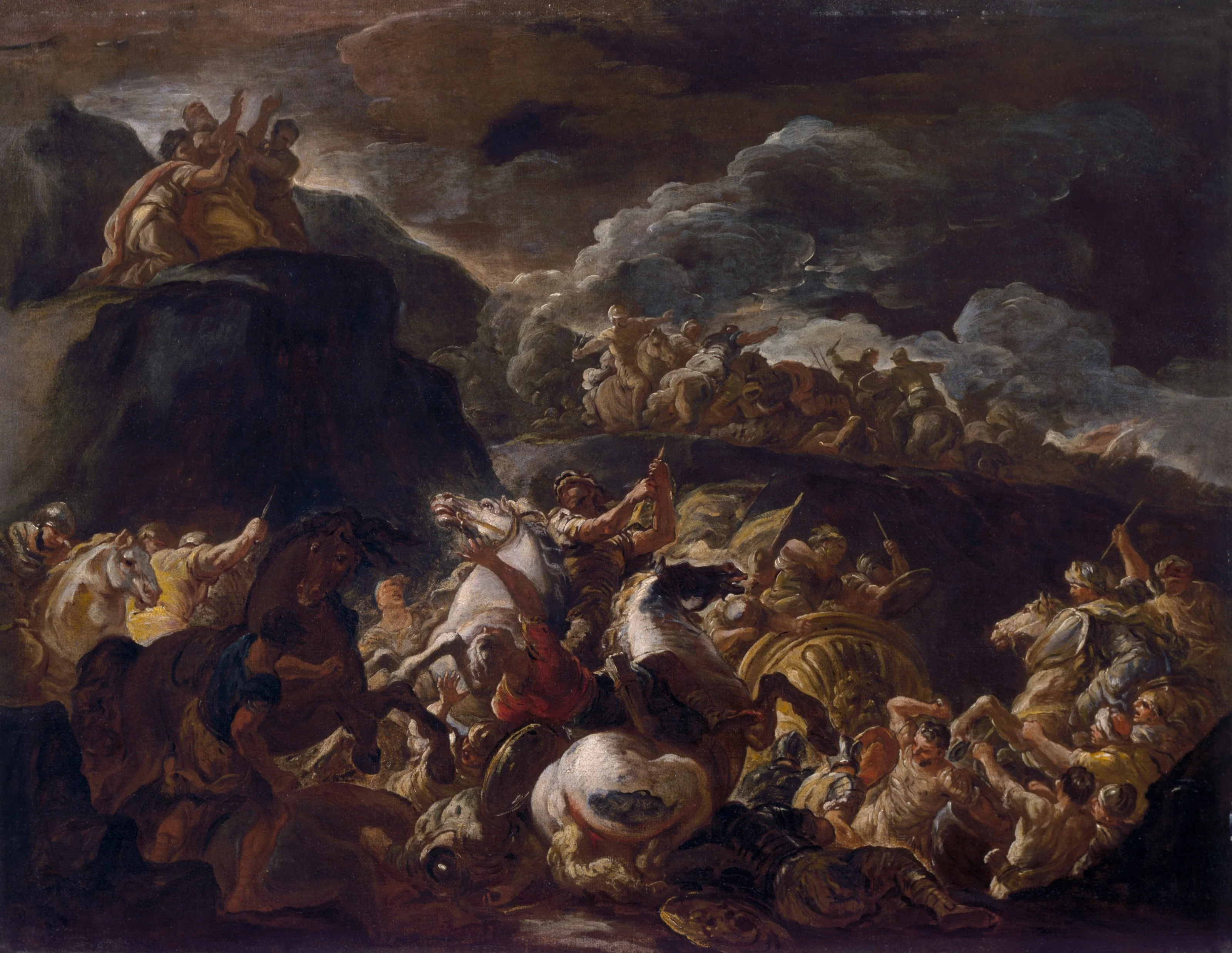 The Battle of Israel and Amalek, detail