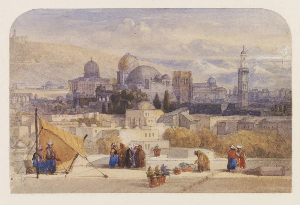 Jerusalem from the Terrace of the Latin Convent, by William Leighton Leitch, watercolor, 1852