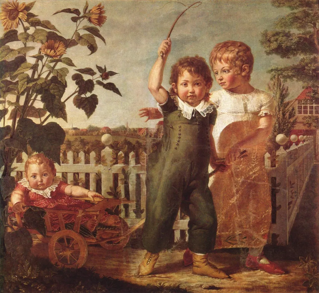 The Hülsenbeck children, by Philipp Otto Runge, oil, 1800