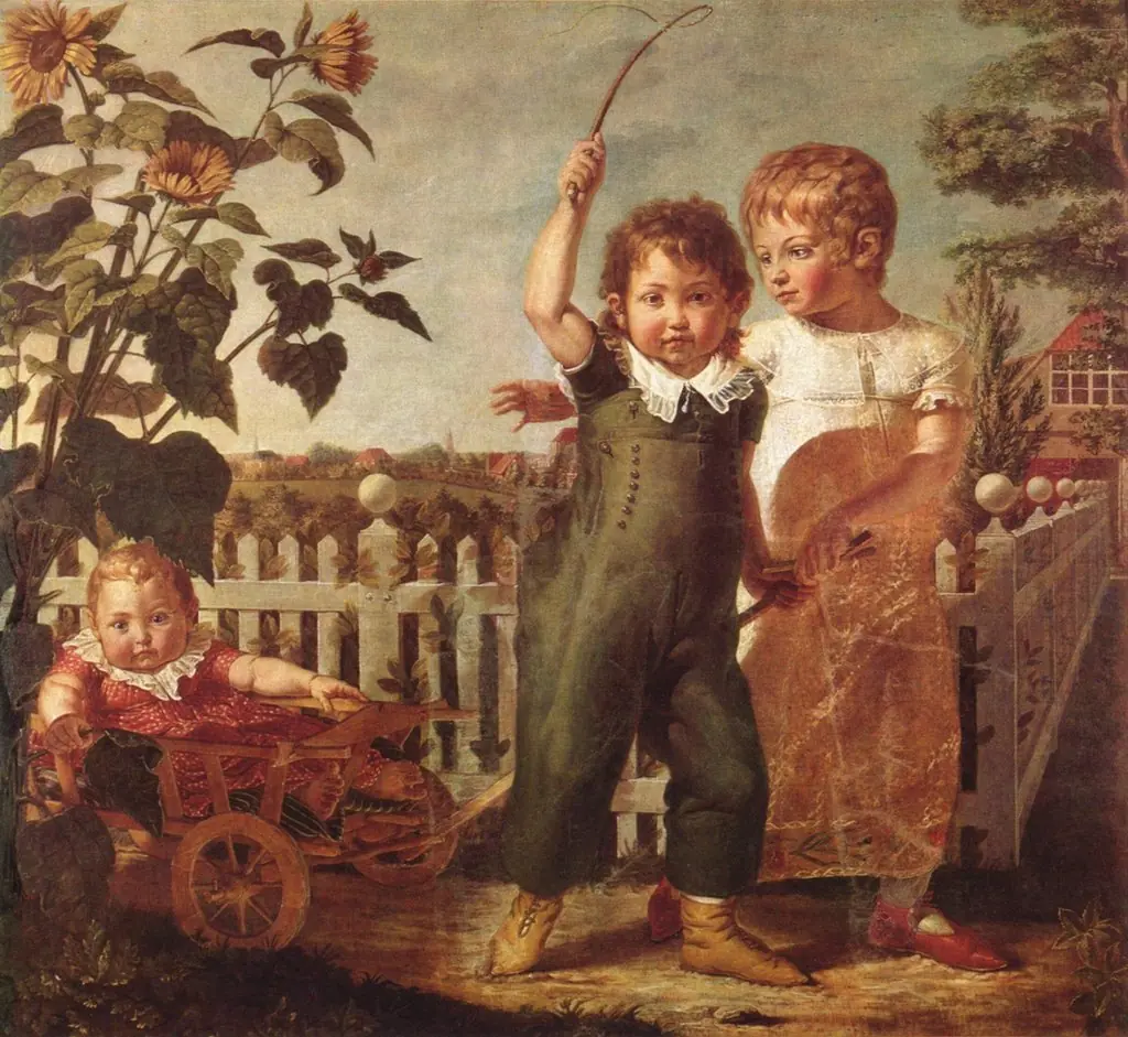 The Hülsenbeck children, by Philipp Otto Runge, oil, 1800