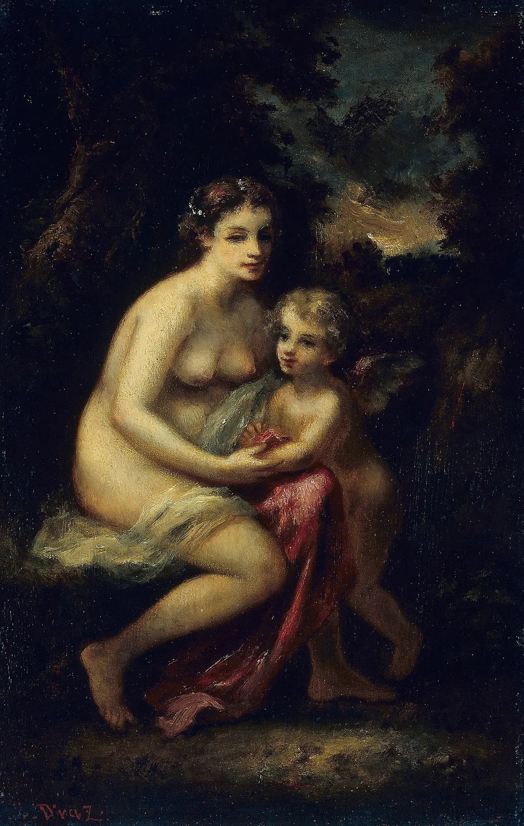 Education of Cupid, by Narcisse Virgilio Díaz, unspecified, 1859