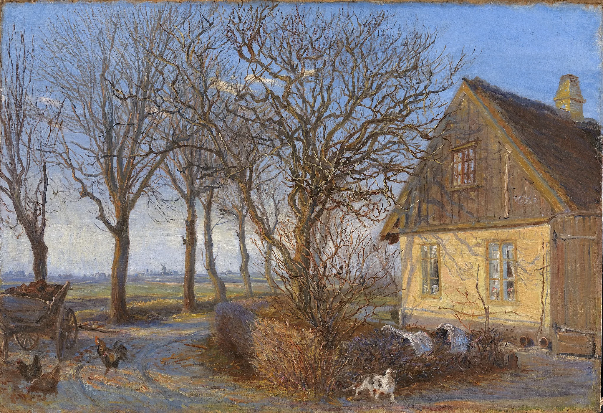 Uden for en bondegård. Maglebylille, detail