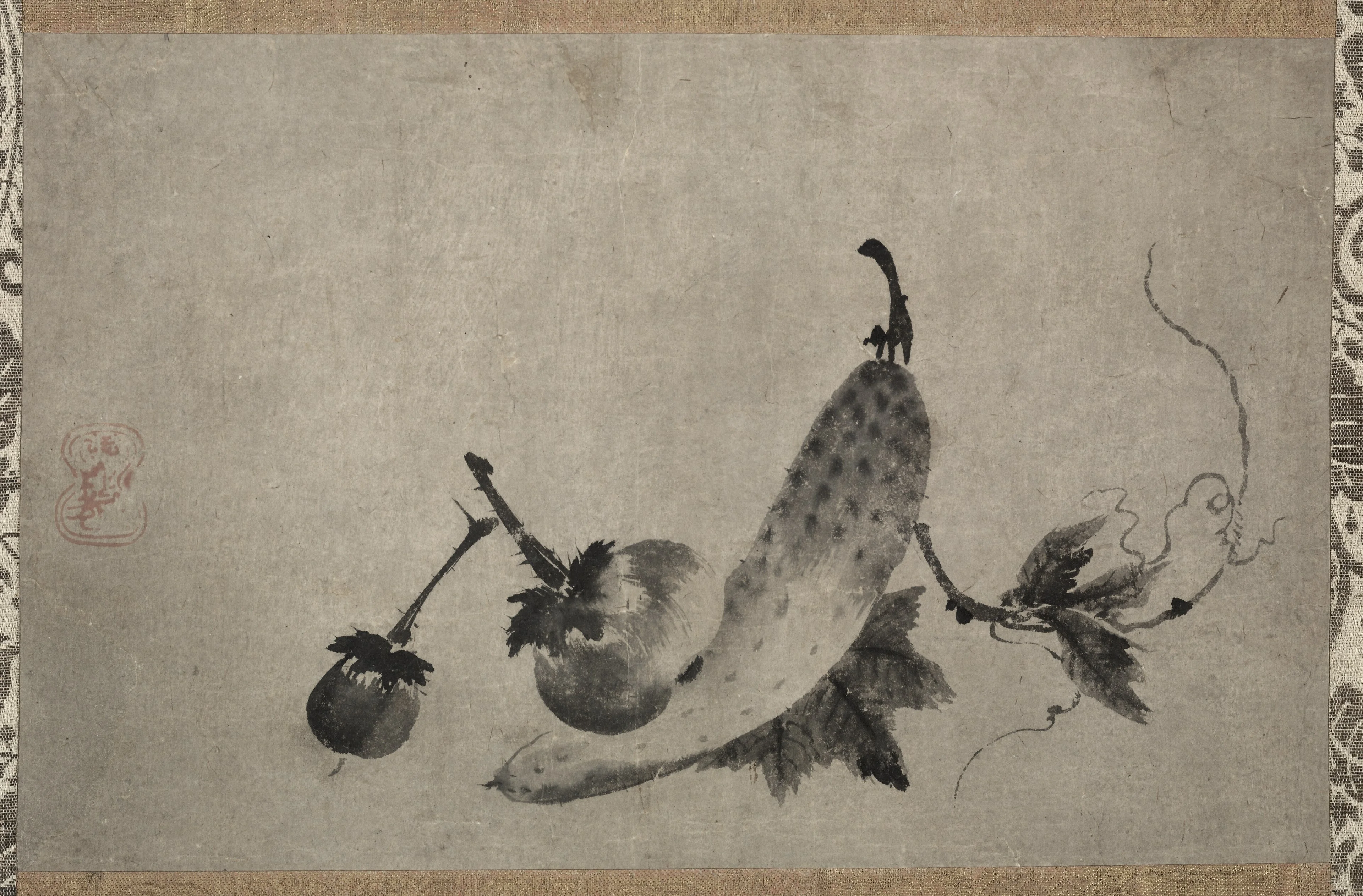 Cucumber and Eggplants, detail