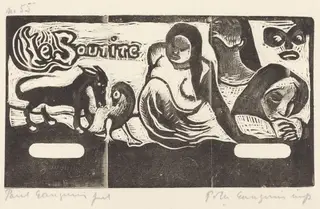 Title Page for "Le Sourire" (Titre du Sourire), by Paul Gauguin, ink, 1899