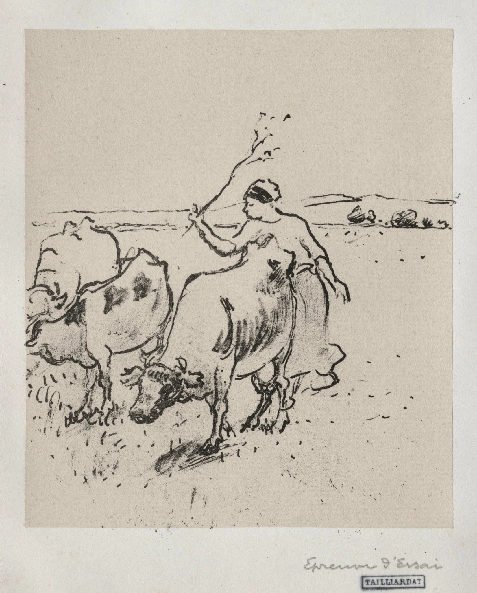 Cowherder, detail