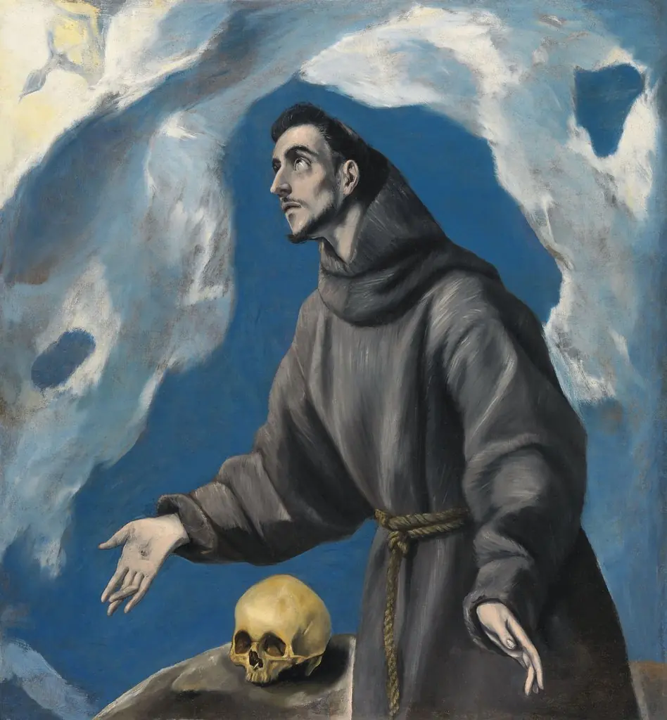 Saint Francis Receiving the Stigmata, by El Greco, oil, 1596